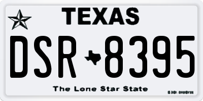 TX license plate DSR8395