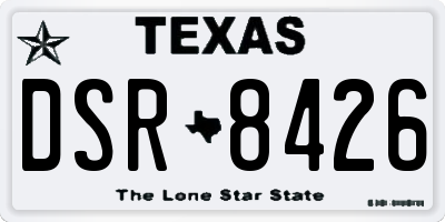 TX license plate DSR8426