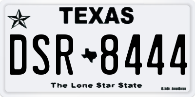 TX license plate DSR8444