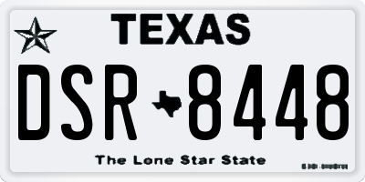 TX license plate DSR8448