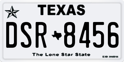 TX license plate DSR8456