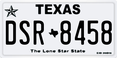 TX license plate DSR8458
