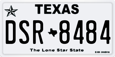 TX license plate DSR8484