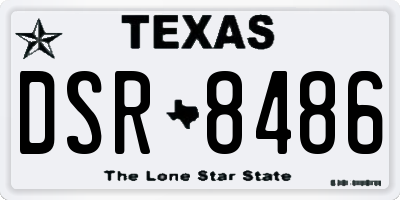 TX license plate DSR8486