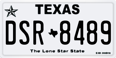 TX license plate DSR8489