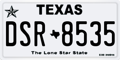 TX license plate DSR8535