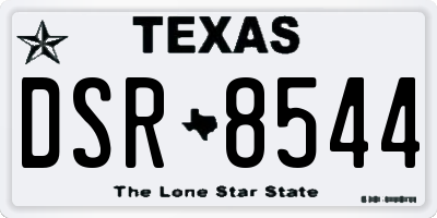 TX license plate DSR8544