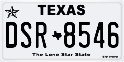 TX license plate DSR8546