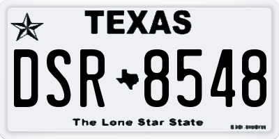 TX license plate DSR8548