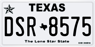 TX license plate DSR8575