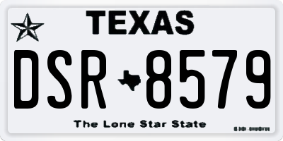 TX license plate DSR8579
