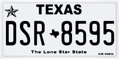 TX license plate DSR8595