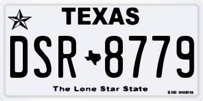 TX license plate DSR8779
