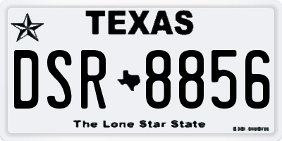 TX license plate DSR8856