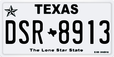 TX license plate DSR8913