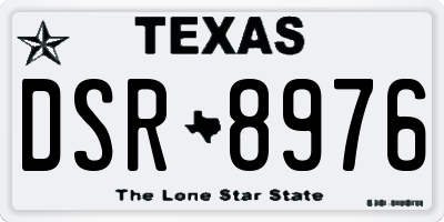 TX license plate DSR8976