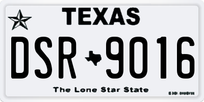 TX license plate DSR9016