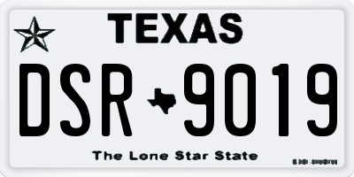 TX license plate DSR9019