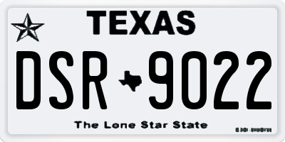 TX license plate DSR9022