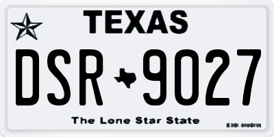 TX license plate DSR9027