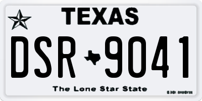 TX license plate DSR9041