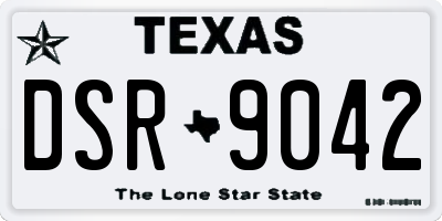TX license plate DSR9042