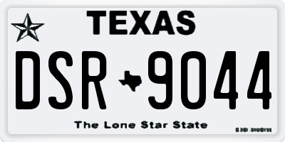 TX license plate DSR9044
