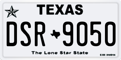 TX license plate DSR9050