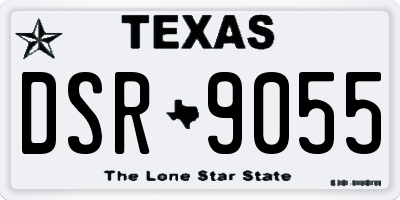 TX license plate DSR9055