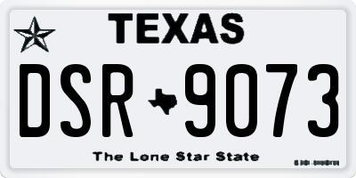 TX license plate DSR9073