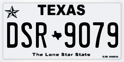 TX license plate DSR9079