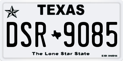 TX license plate DSR9085