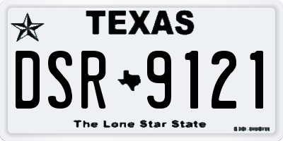 TX license plate DSR9121