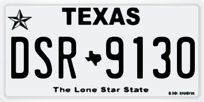 TX license plate DSR9130
