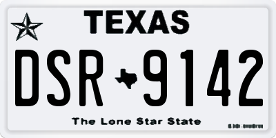 TX license plate DSR9142