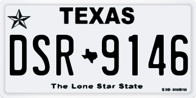 TX license plate DSR9146