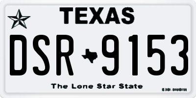 TX license plate DSR9153