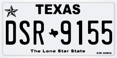 TX license plate DSR9155