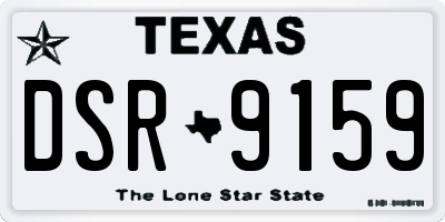 TX license plate DSR9159