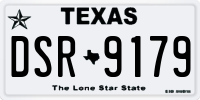 TX license plate DSR9179