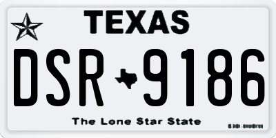 TX license plate DSR9186