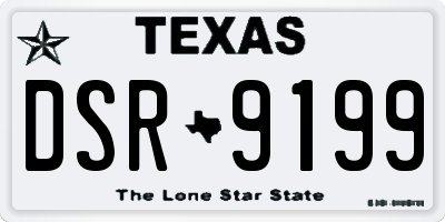TX license plate DSR9199