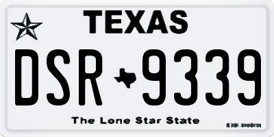 TX license plate DSR9339