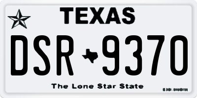 TX license plate DSR9370