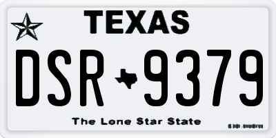 TX license plate DSR9379