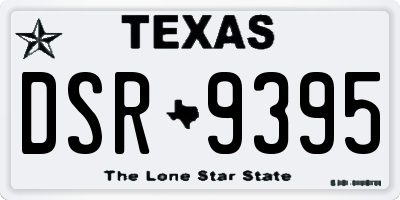 TX license plate DSR9395