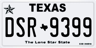 TX license plate DSR9399