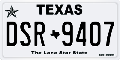 TX license plate DSR9407
