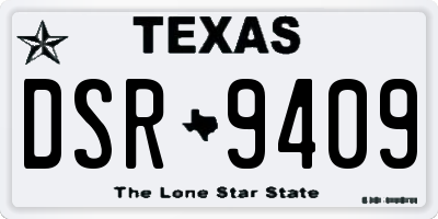 TX license plate DSR9409