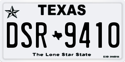 TX license plate DSR9410